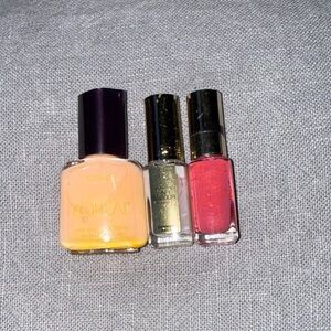 L'Oreal Nail Polish Trio - Coral, Metallic Gold, Rose